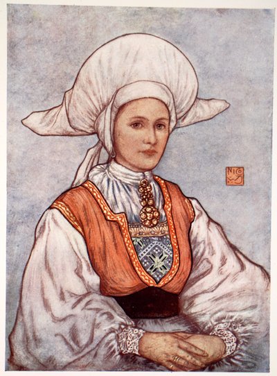 Weiße Mütze, getragen im Bergen-Distrikt, 1905 von Nico Jungman